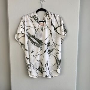 White Philosophy Marble Blouse